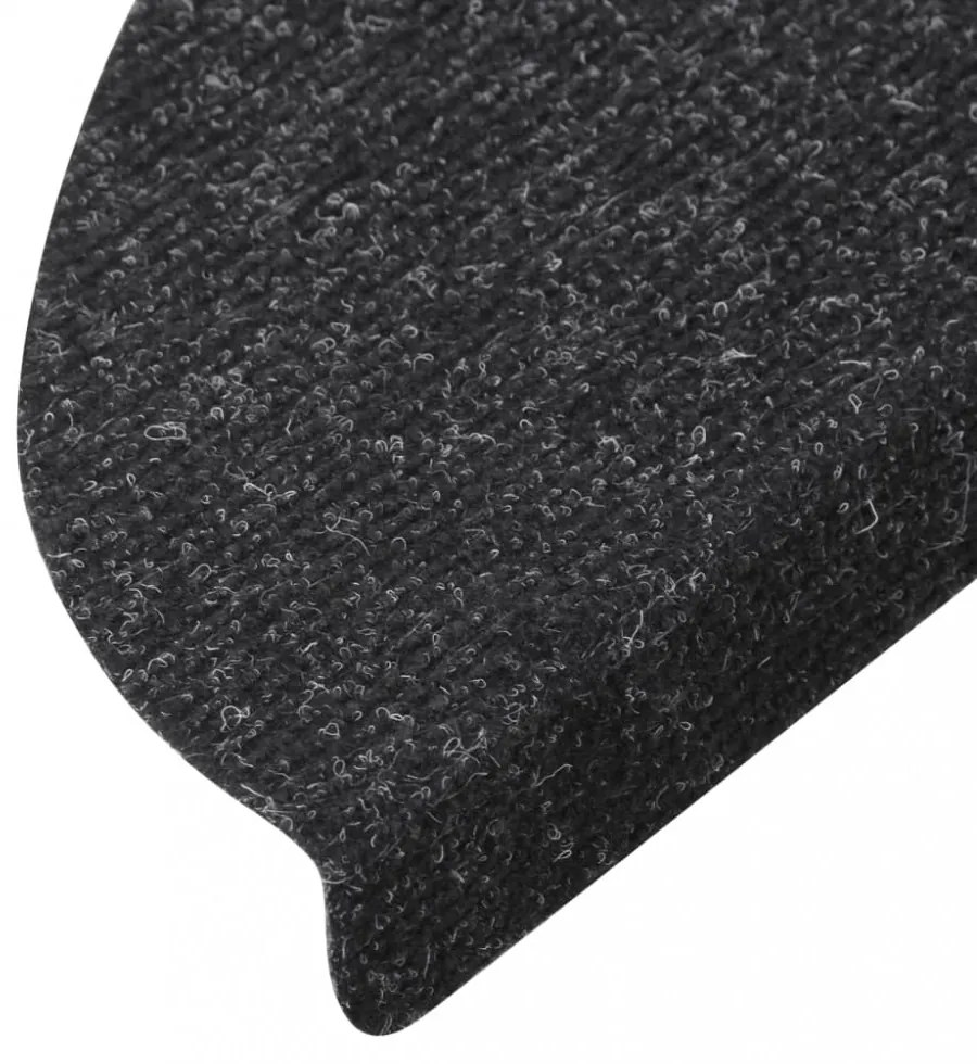 15 db antracitszürke öntapadó lépcsőszőnyeg 65x22,5x3,5 cm