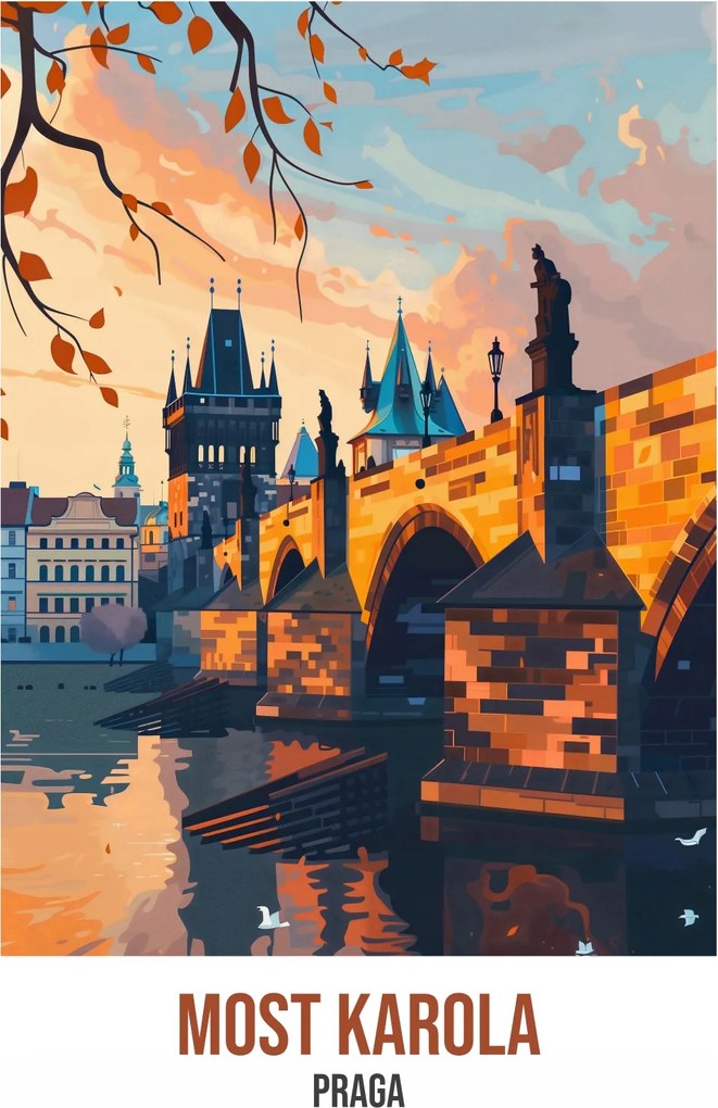 Poszter 50x70cm Károly híd