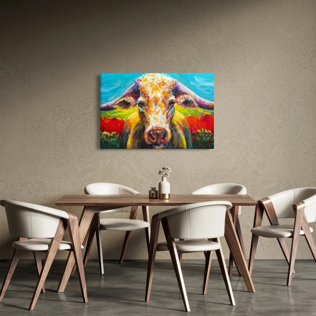 Kép - Festett tehén (90x60 cm)