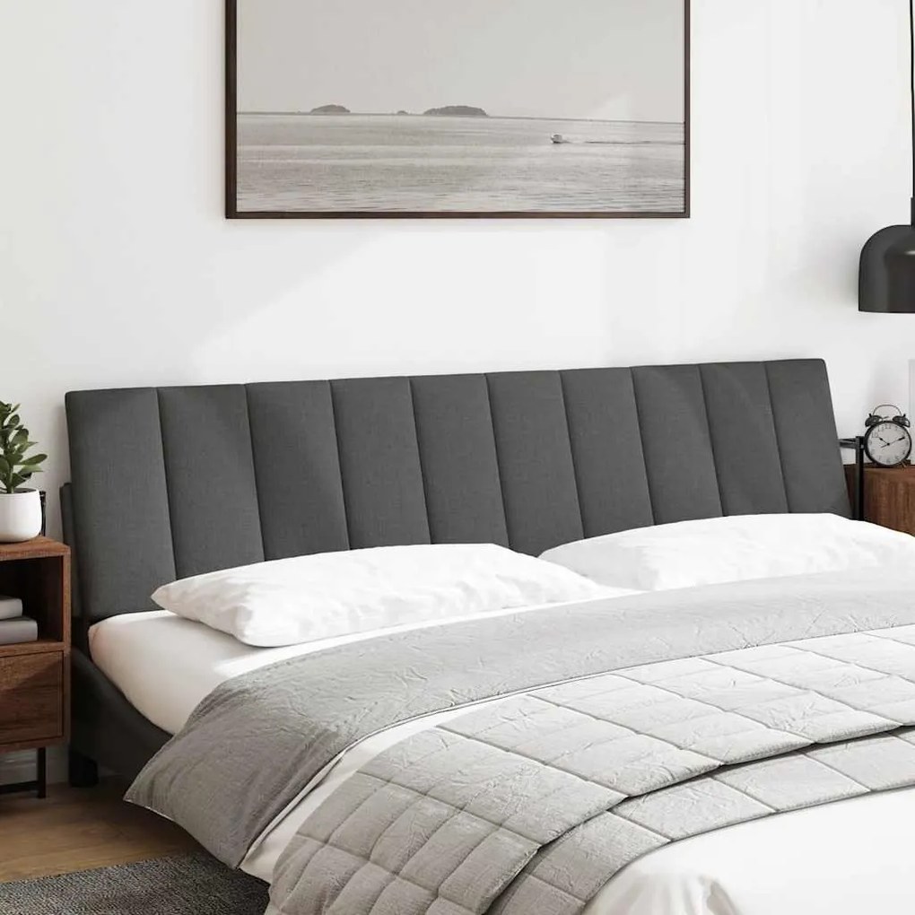 sötétszürke szövet fejtámla párna Hanko 200 cm