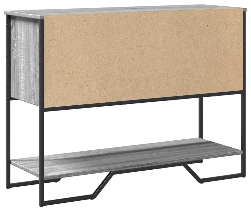 szürke sonoma szerelt fa dohányzóasztal 100x35x74,5 cm