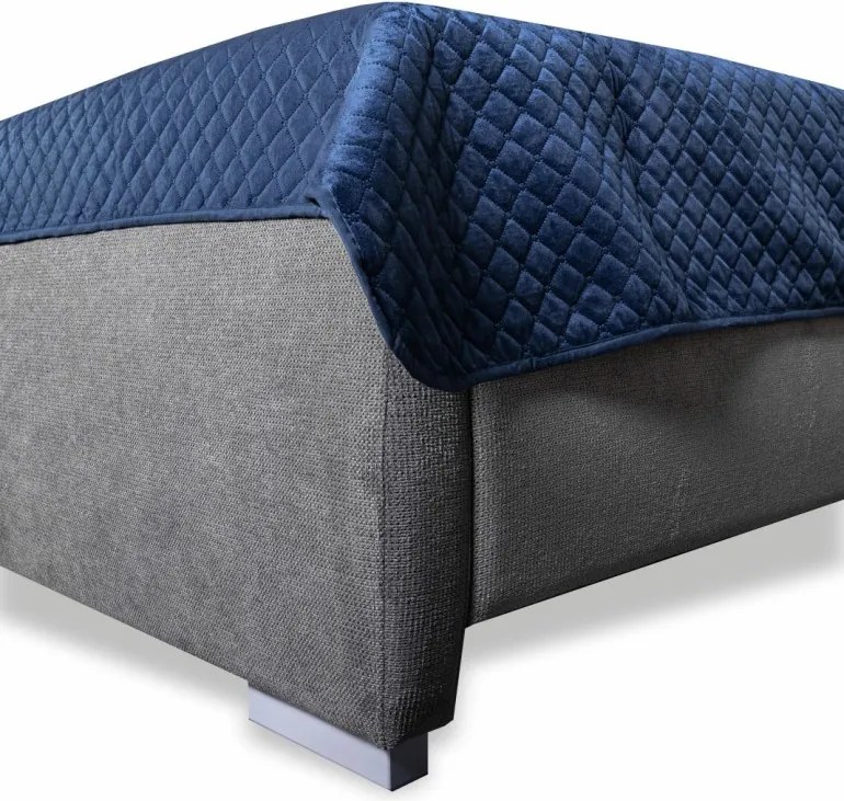 Aria kárpitozott ágy + rácsos rács + matrac EMI