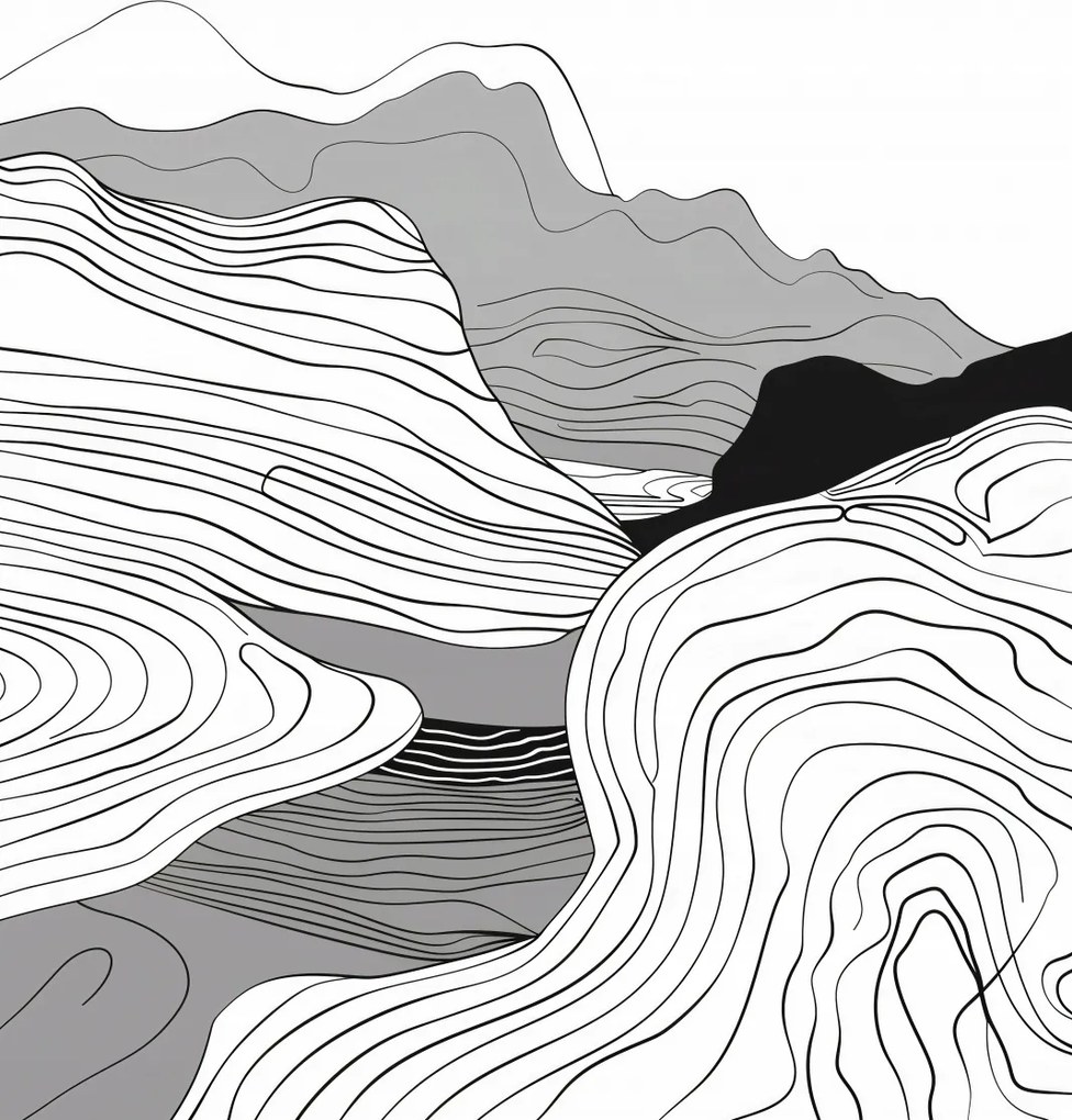 Poszter 42x59,4cm Geometrikus emelkedők