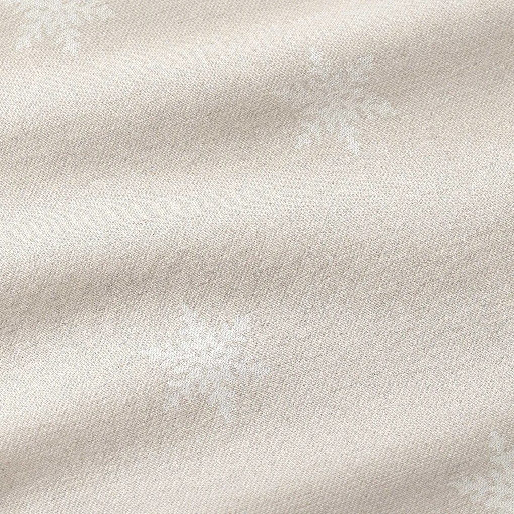 Goldea natura dekoratív drapéria - hópelyhek természetes alapon 280x135 cm