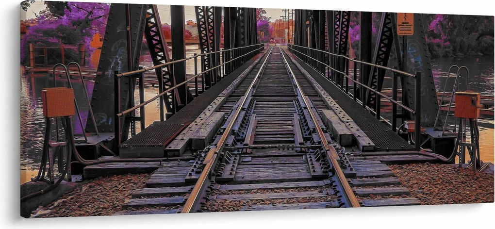 Egy vasúti híd képe (120x50 cm)