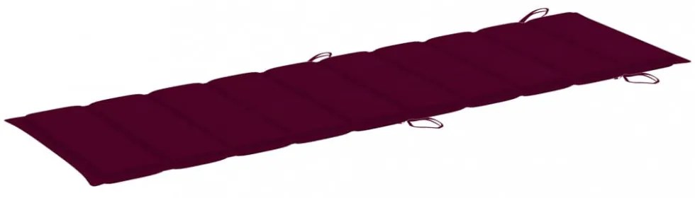 bordó oxford szövet napozóágy párna 186 x 58 x 3 cm