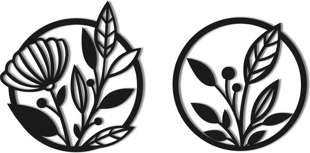 Fali dekoráció Virágok 50x100cm panel szett