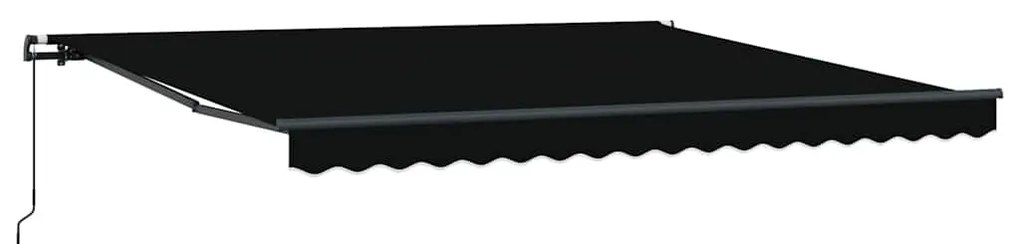 Behúzható napellenző Fekete 400 × 300 cm szövet