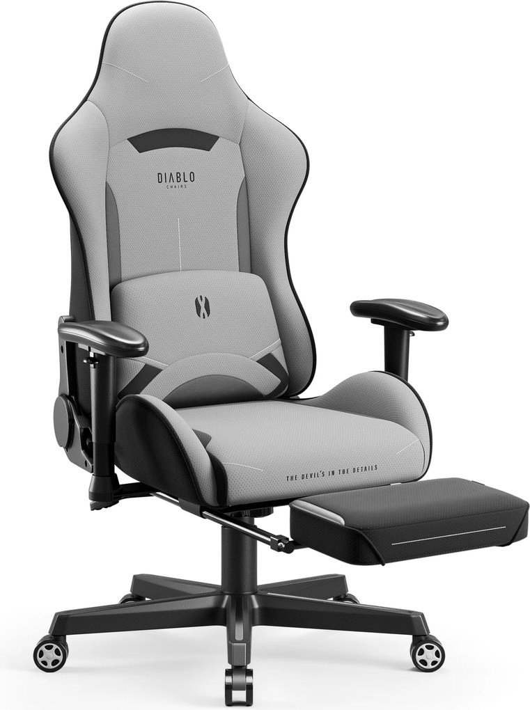 Gamer szék szövet Normal Size, szürke: Diablo X-Starter