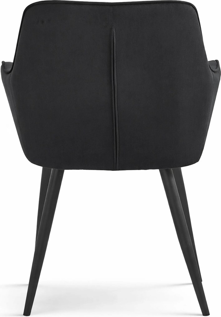 Étkezőfotel VARSI VELVET fekete lábakkal, fekete