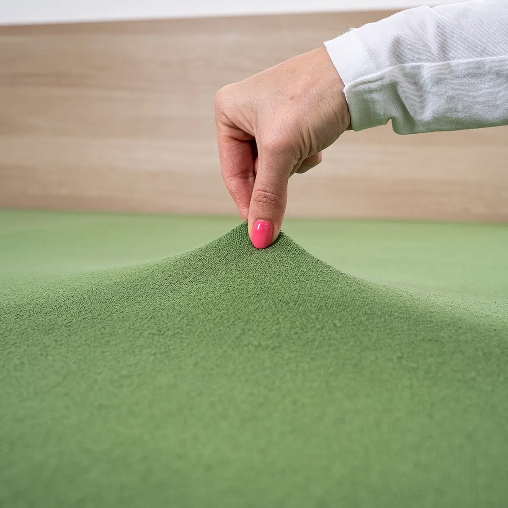 4Home frottír lepedő olivazöld, 160 x 200 cm, 160 x 200 cm