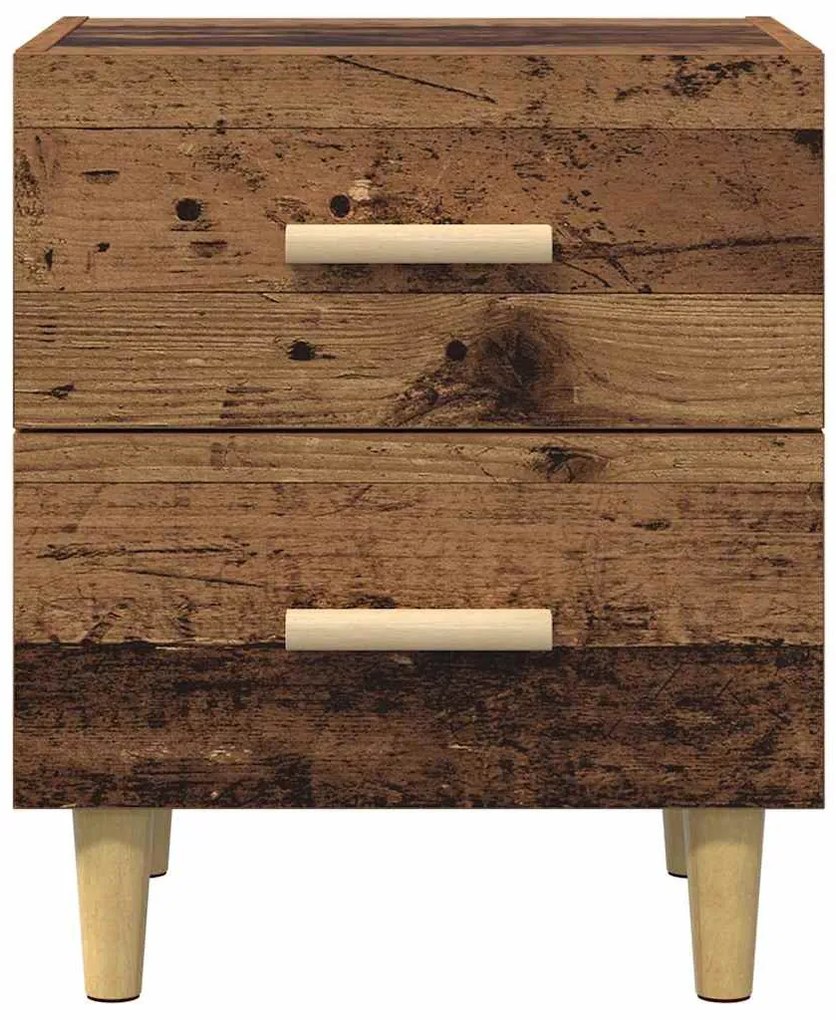 Ágyat tartó szekrény 2 pcs Régi fa 40 x 35 x 47.5 cm Faanyag