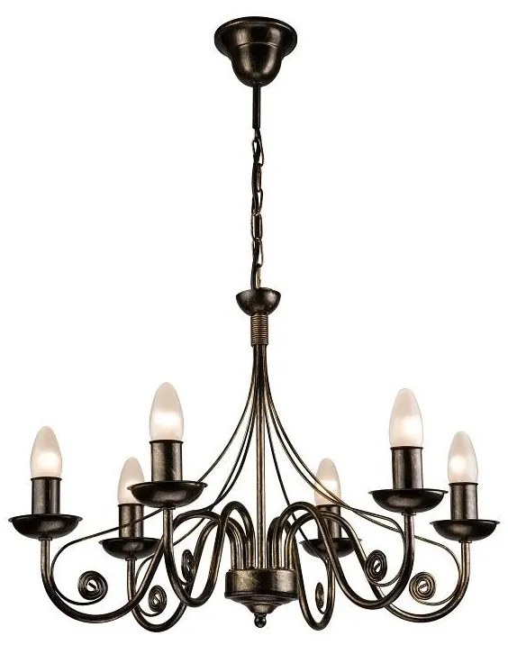 Brilagi - LED Csillár láncon STEFANO 6xE14/40W/230V fekete patina