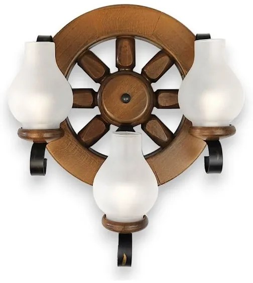 Brilagi - Fali lámpa ROATA APLICA 3xE14/40W/230V bükkfa/dió