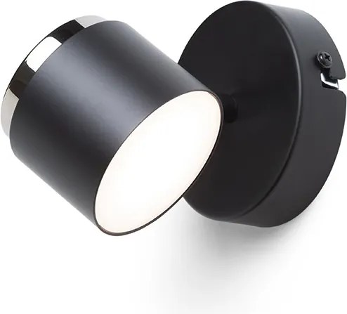 RENDL NOVA I fali lámpa fekete króm/opálakril 230V LED 4.2W 3000K