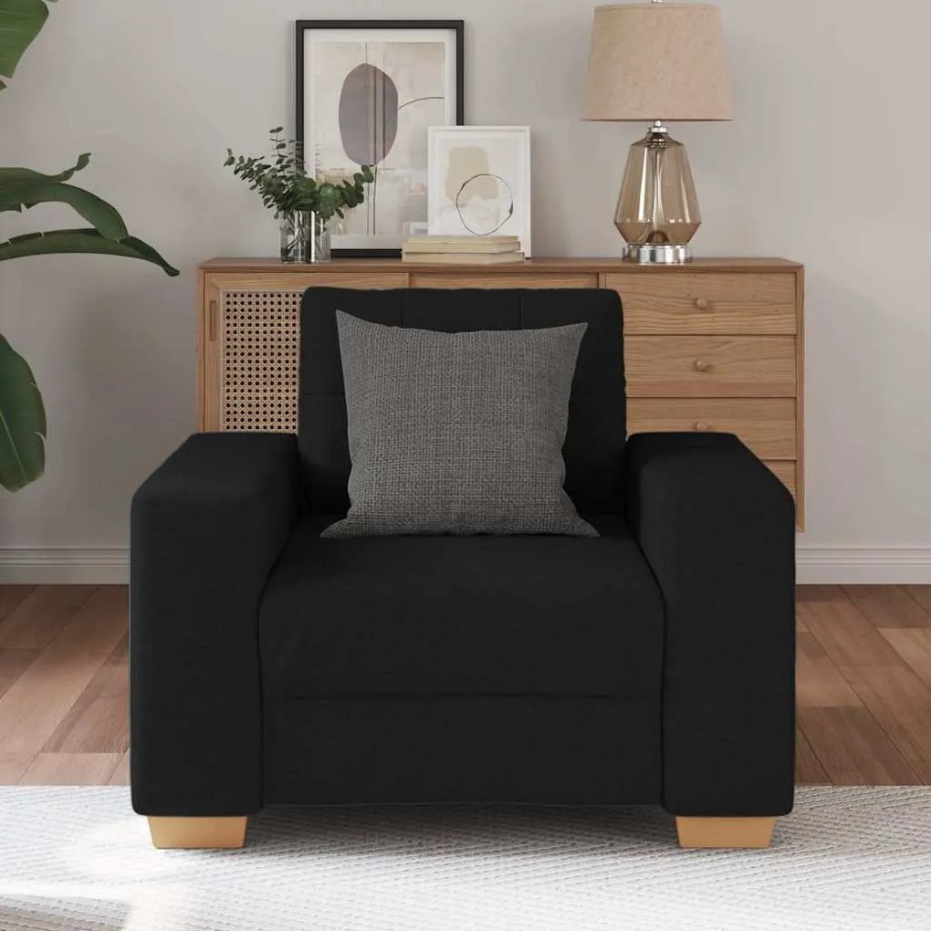 vidaXL fekete szövet kanapéfotel 60 cm