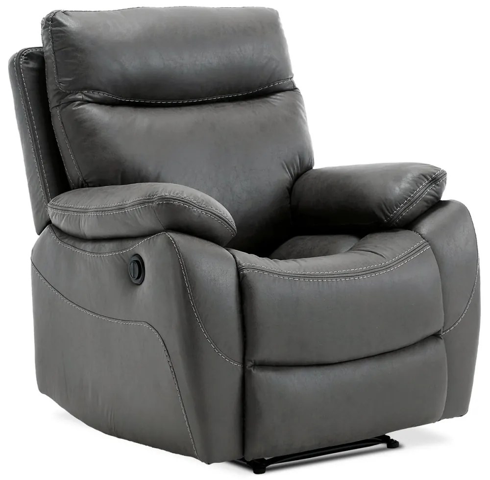 Fotoliu De Relazare Și Televizor, Electric 1 Motor 240 V , Capitonat Cu Textil Gri
