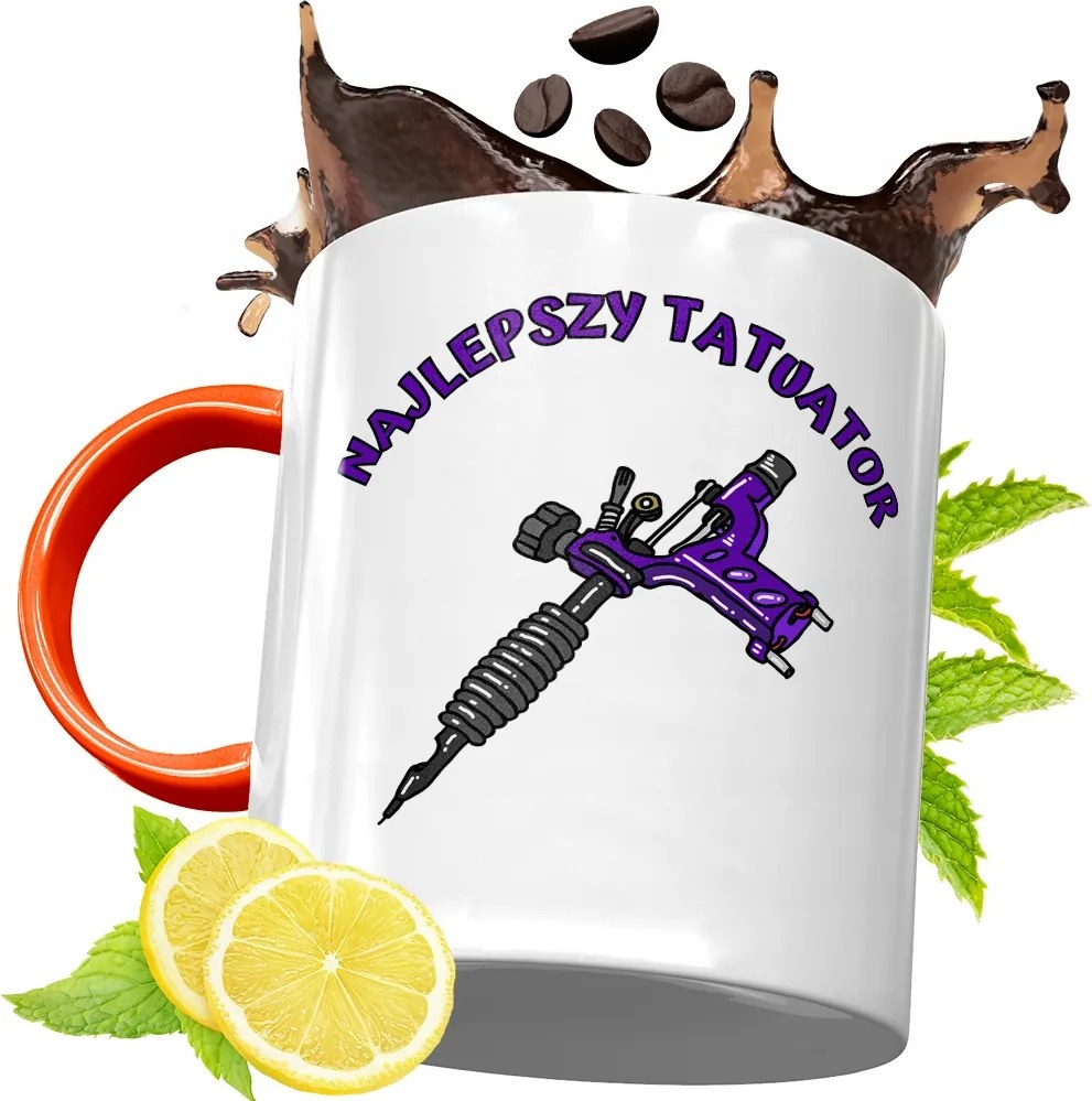 Narancssárga Bögre Tetováló Ajándék fényképes nyomtatással