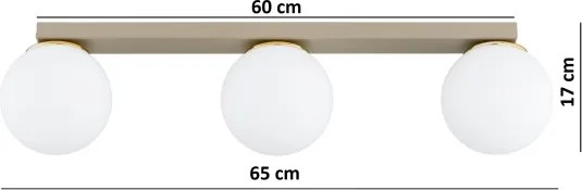 Brilagi - Spotlámpa MILO 3xE27/60W/230V bézs/arany