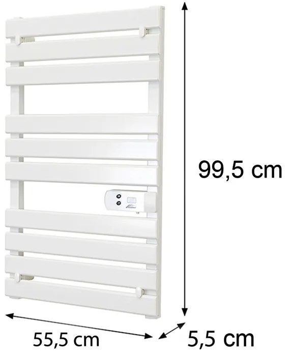 Elektromos törölközőszárító radiátor 500W - FEHÉR