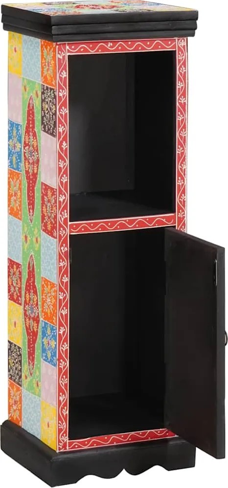 vidaXL Fiókos szekrény ajtóval Sokszínű 30 x 30 x 90 cm Tömör Mangófát
