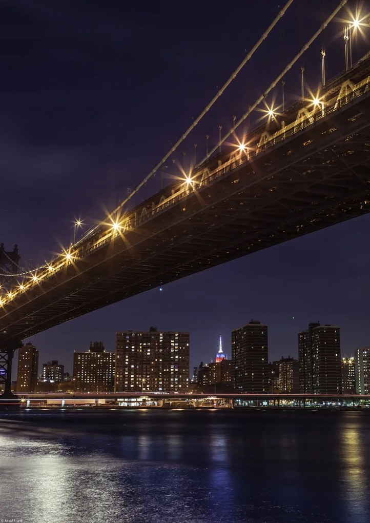 Poszter 29,7x42cm Brooklyn híd és Alsó-Manhattan panoráma alkonyatkor