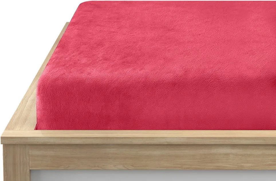 Mikroplüss lepedő SOFT 90x200 cm piros