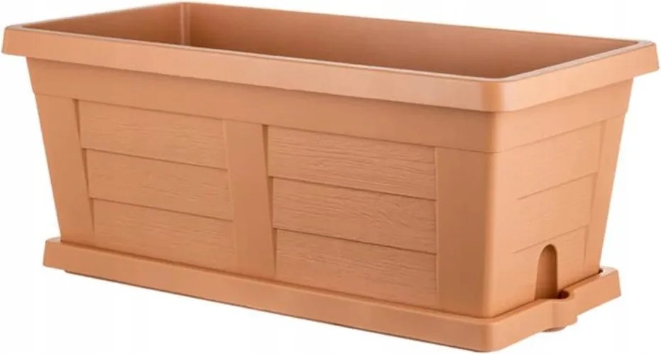 Bama Virágcserép és tál készlet Legno 60 cm, terrakotta színben