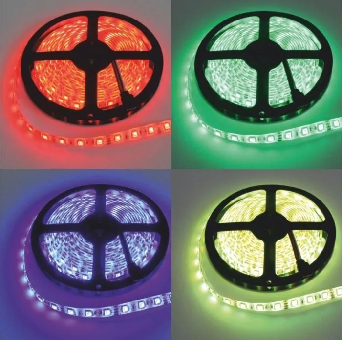 Öntapadós Led szalag Szilikon SMD5050 7.2W/m Rgb 12V DC IP63 5M Ecolight