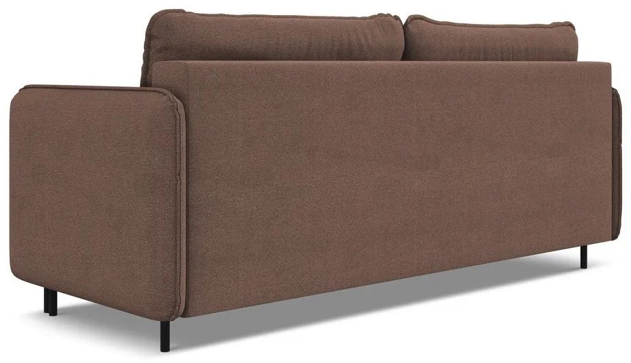 Rózsaszín kinyitható-tárolóhelyes kanapé 226 cm Luana – Makamii