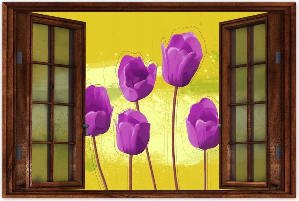 Poszterek 120x80 Mezei pipacsok Mézes háttér