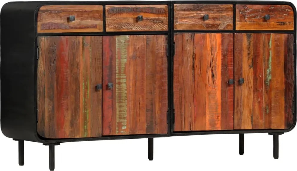 vidaXL újrahasznosított tömör fa tálalószekrény 140 x 35 x 76 cm