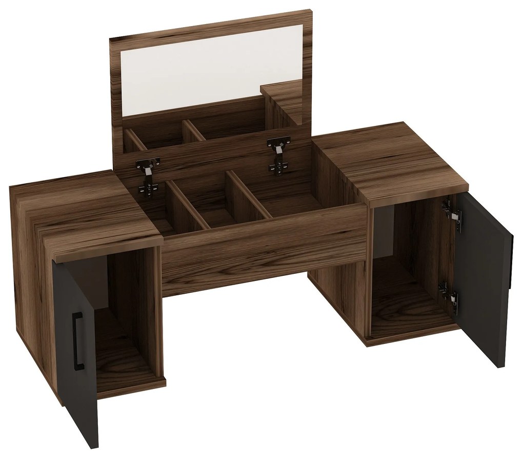 Fésülködő asztal Mercan - Light Walnut, Anthracite