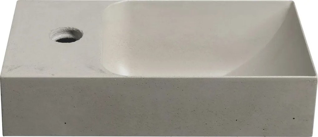 Sapho Sapho, PICCOLINO beton mosogató 30,8x17cm, balos csaptelep, homok, PK30014
