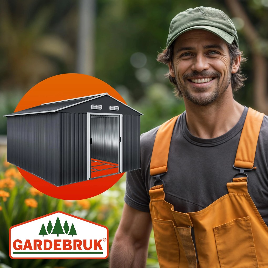 Deuba Kerti ház - 312x257x178 cm - antracit színben