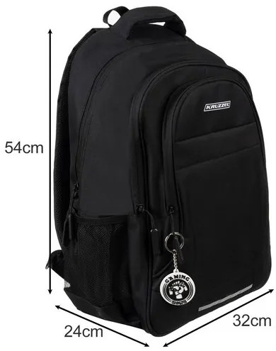 Fekete hátizsák tartós anyagból - többféle méretben Objem 45 L