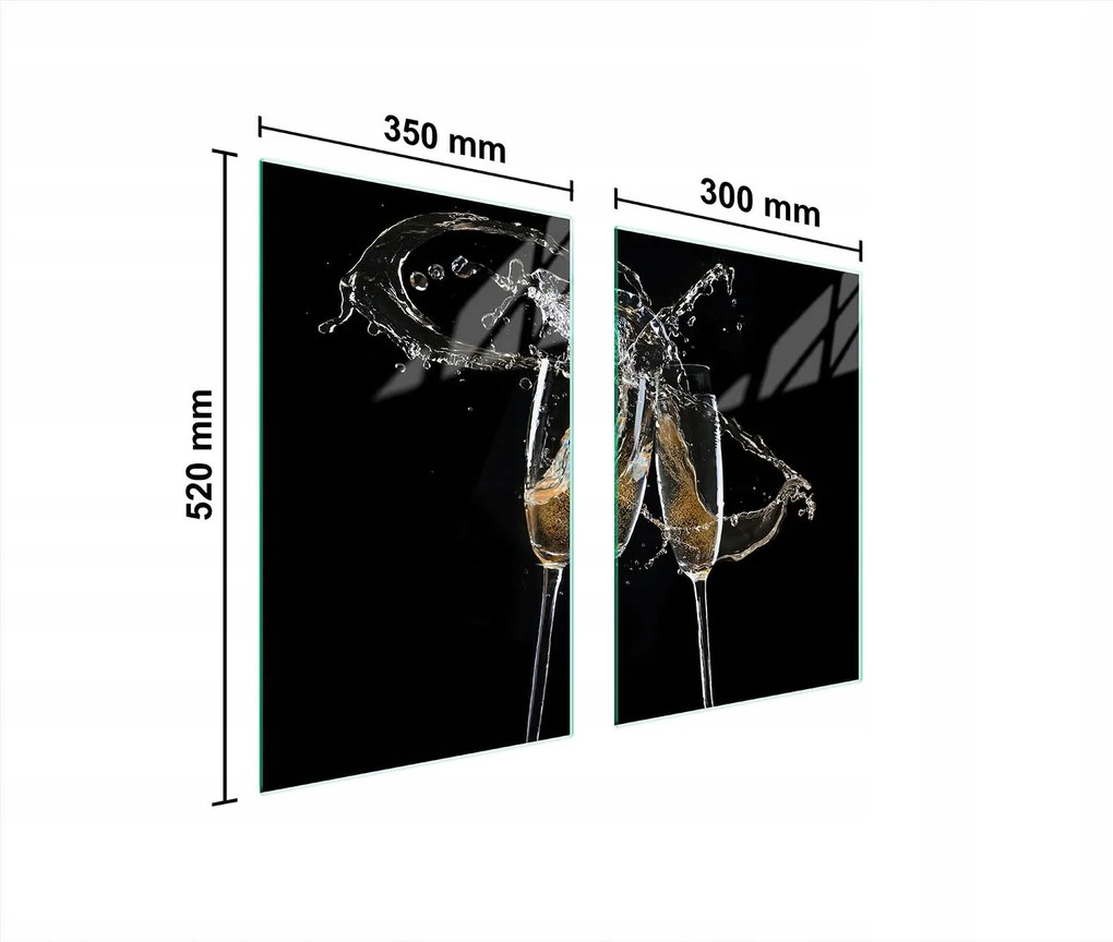 Üveg Konyhai Védőlap 65x52 Bor