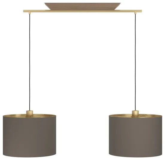 Eglo 390336 - Csillár zsinóron SANTANDRIA 2xE27/40W/230V barna/arany