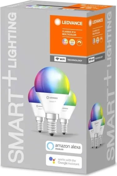 SET 3x LED RGBW szabályozható izzó SMART + E14 / 5W / 230V 2700K-6500K - Ledvance