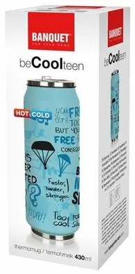 Banquet BE COOL Teenager Boys termosz 430 ml, kék