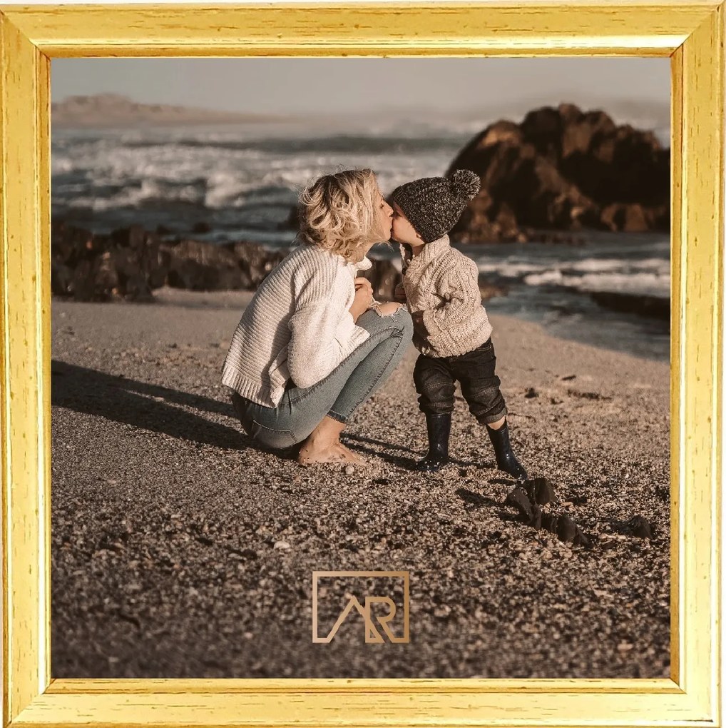 Képkeret, négyzet alakú, 20x20 arany, arany