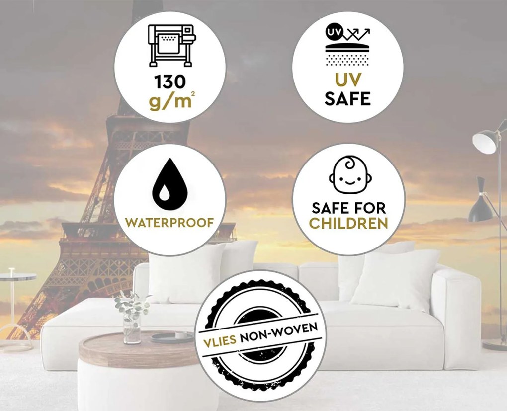 Gario Fotótapéta Az Eiffel-torony naplementében Anyag: Vlies, Méret: 350 x 245 cm