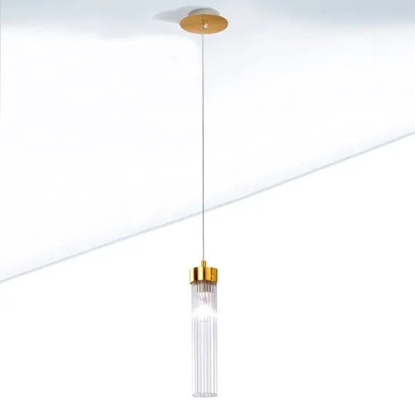 Kolarz 6009.30130 - Csillár zsinóron RAGGIO 1xE14/25W/230V 24K arany