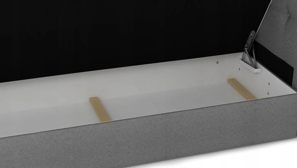 Franciaágy 140 cm Boxspring Harlan Comfort (piros) (ágyráccsal, matraccal és tárolóhellyel). 1055984