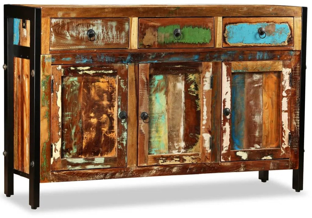 tömör újrahasznosított fa tálaló 120 x 35 x 76 cm