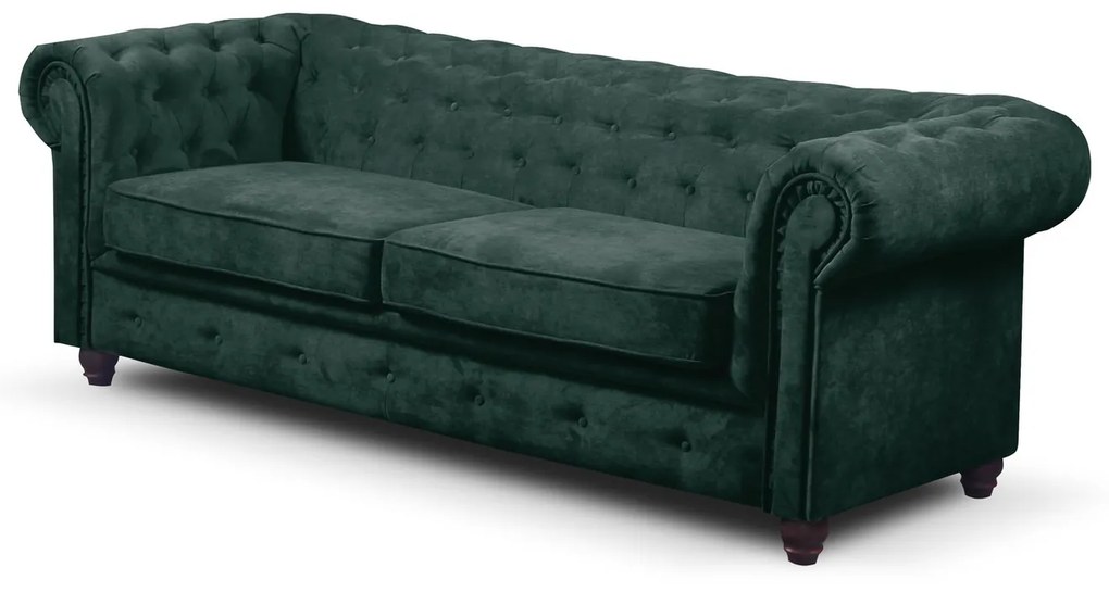 Infinity Chesterfield II kinyitható kanapé Zöld