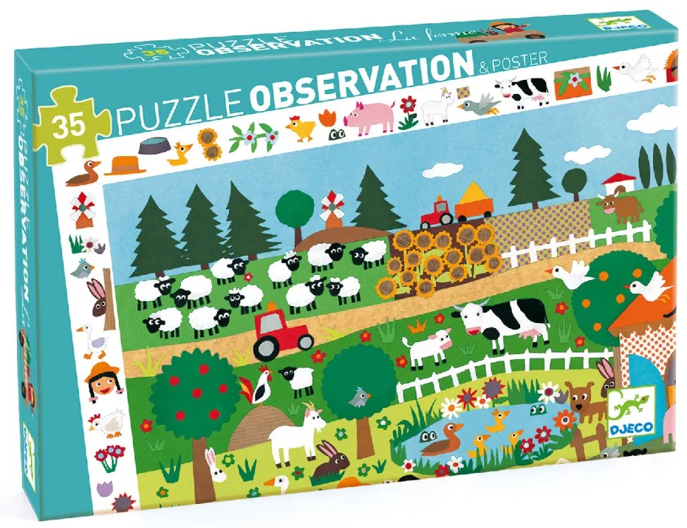 Megfigyeltető puzzle - A farm, 35 db-os - The farm