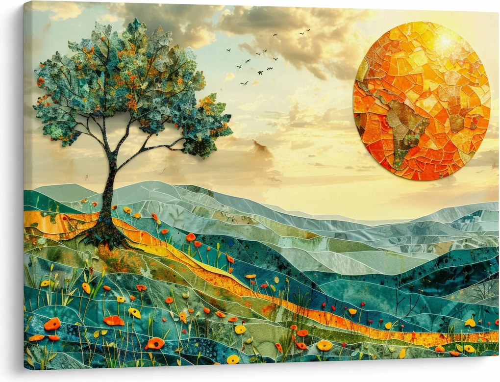 Kép - Tájkép illusztráció (70x50 cm)