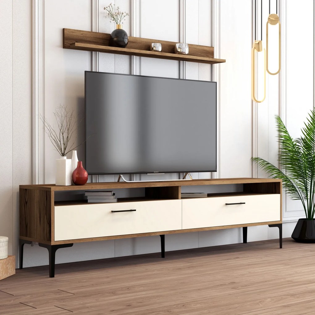 TV asztal/szekrény Ista (dió + krém). 1063138