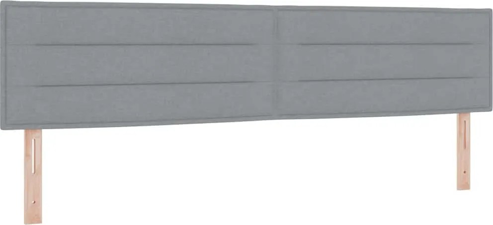 vidaXL Fejtámla Világosszürke 200 cm szövet